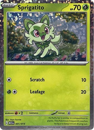 Sprigatito 001/015 - McDonalds Promos 2023 Holofoil