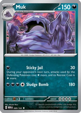Muk 089/165 - SV Scarlet & Violet 151 Reverse Holofoil