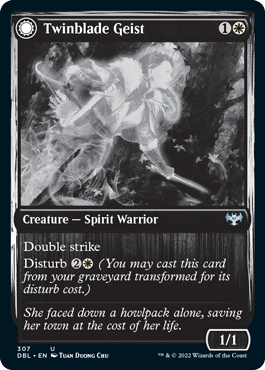 Twinblade Geist // Twinblade Invocation (DBL-307) - Innistrad: Double Feature: (Double Faced Transform) Foil