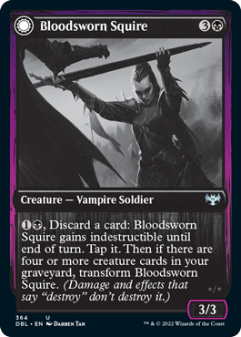 Bloodsworn Squire // Bloodsworn Knight (DBL-364) - Innistrad: Double Feature: (Double Faced Transform) Foil
