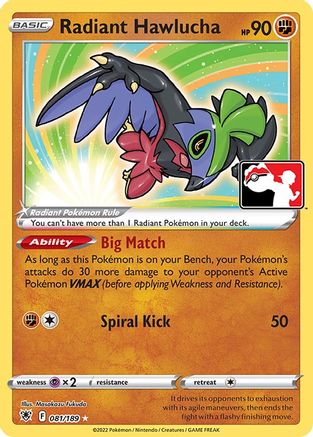Radiant Hawlucha 081 - Prize Pack Series Cards Holofoil