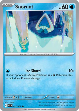 Snorunt 037/182 - SV04 Paradox Rift Reverse Holofoil