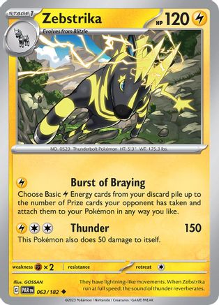 Zebstrika 063/182 - SV04 Paradox Rift Reverse Holofoil