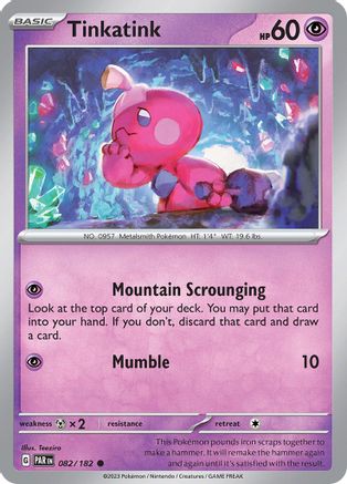 Tinkatink 082/182 - SV04 Paradox Rift Reverse Holofoil