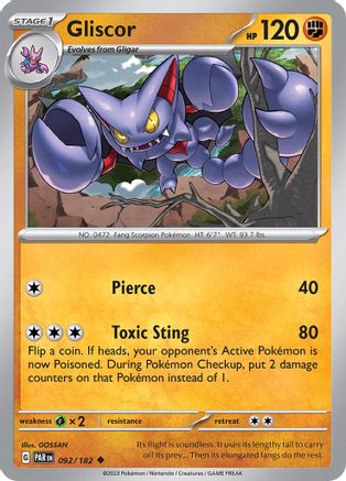 Gliscor 092/182 - SV04 Paradox Rift Reverse Holofoil