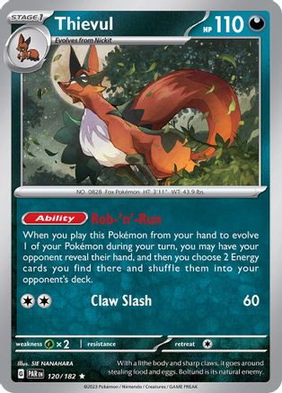 Thievul 120/182 - SV04 Paradox Rift Holofoil