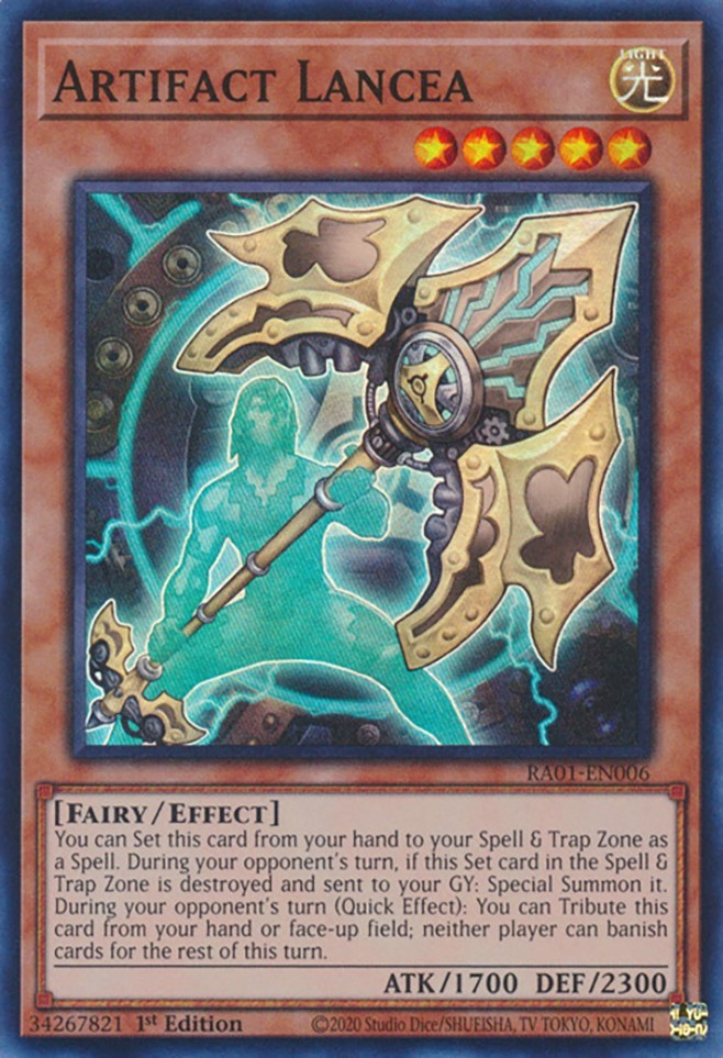 Artifact Lancea (RA01-EN006) - 25th Anniversary Rarity Collection 1st Edition