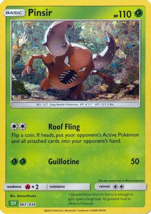 Pinsir 007/034 - Trading Card Game Classic Holofoil