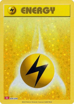 Basic Lightning Energy 034/034 - Trading Card Game Classic Holofoil