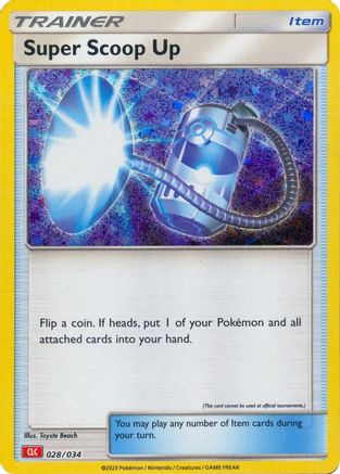 Super Scoop Up 028/034 - Trading Card Game Classic Holofoil