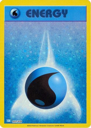 Basic Water Energy 033/034 - Trading Card Game Classic Holofoil