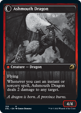 Smoldering Egg // Ashmouth Dragon (DBL-159) - Innistrad: Double Feature: (Double Faced Transform) Foil