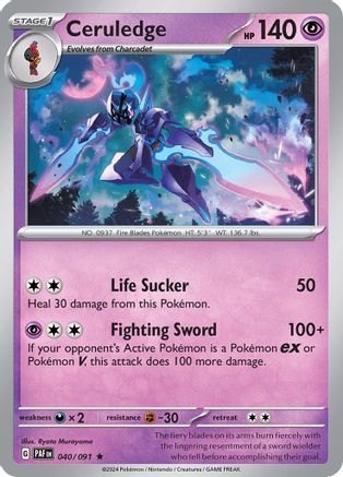 Ceruledge 040/091 - SV Paldean Fates Reverse Holofoil