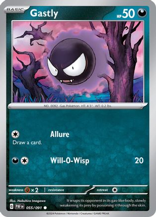 Gastly 055/091 - SV Paldean Fates Reverse Holofoil