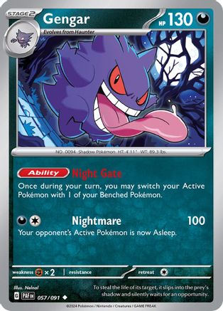 Gengar 057/091 - SV Paldean Fates Reverse Holofoil