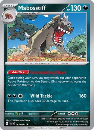 Mabosstiff 063/091 - SV Paldean Fates Reverse Holofoil