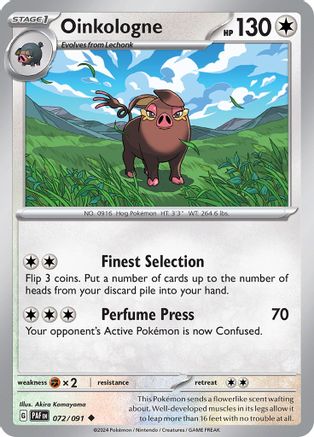 Oinkologne 072/091 - SV Paldean Fates Reverse Holofoil