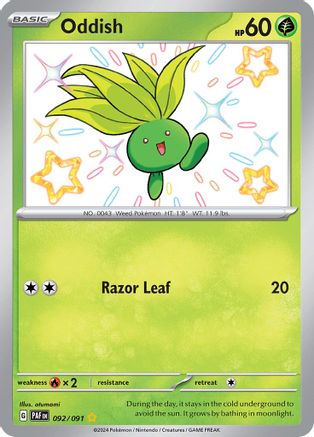 Oddish 092/091 - SV Paldean Fates Holofoil