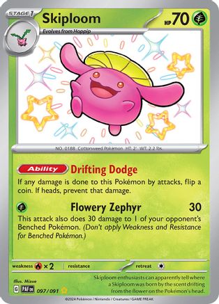 Skiploom 097/091 - SV Paldean Fates Holofoil