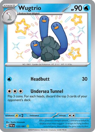 Wugtrio 122/091 - SV Paldean Fates Holofoil