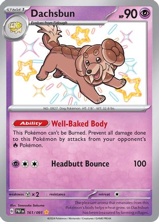 Dachsbun 161/091 - SV Paldean Fates Holofoil