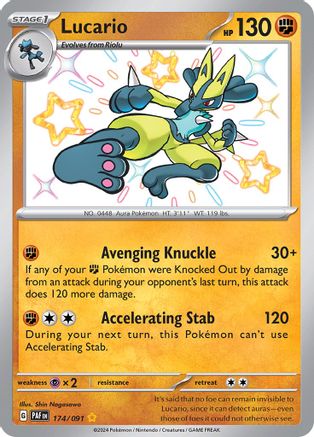 Lucario 174/091 - SV Paldean Fates Holofoil