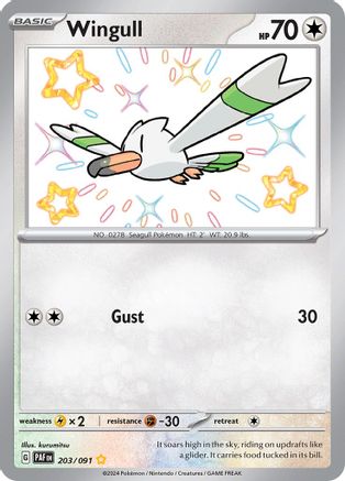 Wingull 203/091 - SV Paldean Fates Holofoil