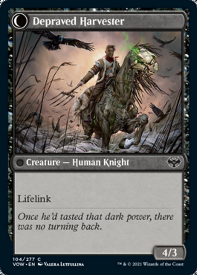 Desperate Farmer // Depraved Harvester (VOW-104) - Innistrad: Crimson Vow: (Double Faced Transform) Foil
