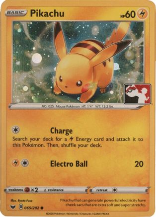 Pikachu (Cosmos Holo) 065/202 - League & Championship Cards Holofoil