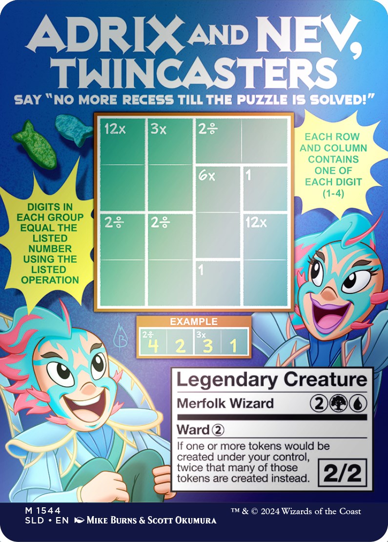 Adrix and Nev, Twincasters // Adrix and Nev, Twincasters (SLD-1544★) - Secret Lair Drop Foil
