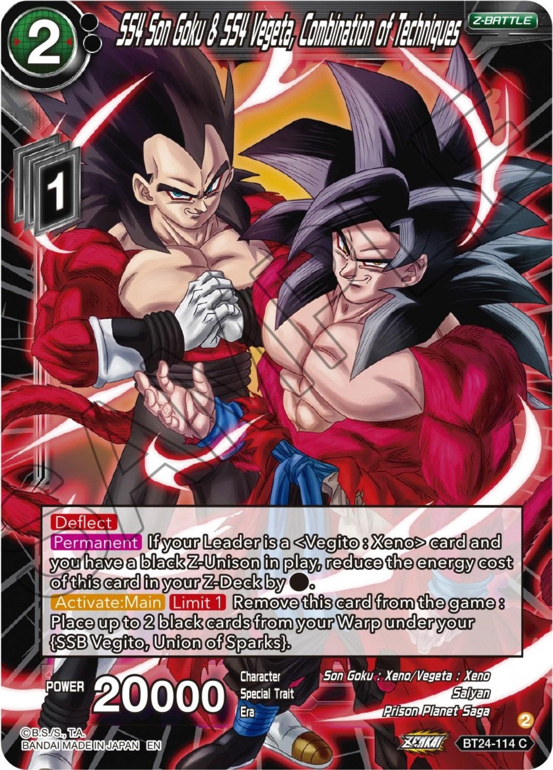 SS4 Son Goku & SS4 Vegeta, Combination of Techniques (BT24-114) [Beyon