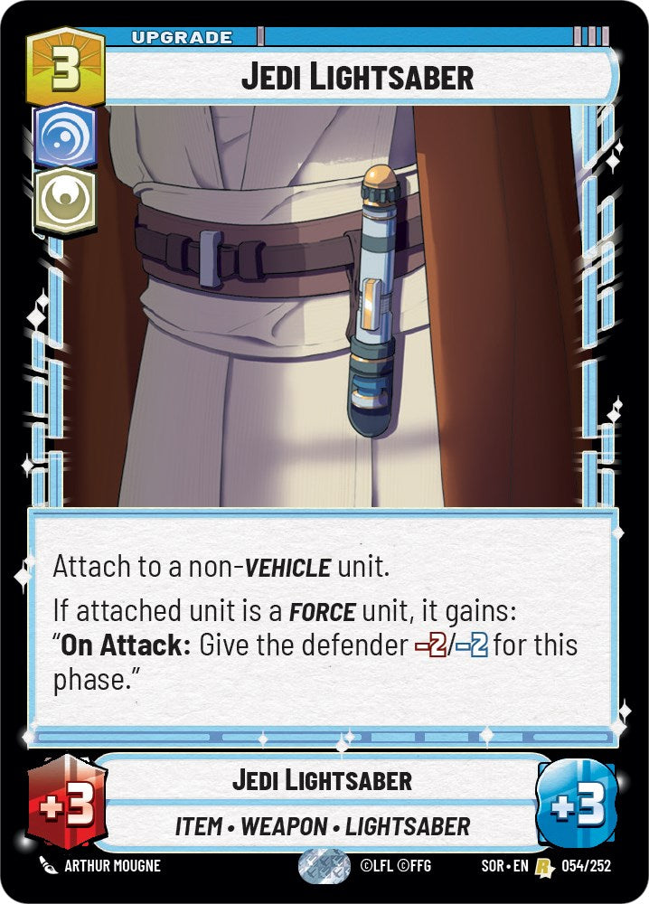 Jedi Lightsaber (054/252) - Spark of Rebellion Foil