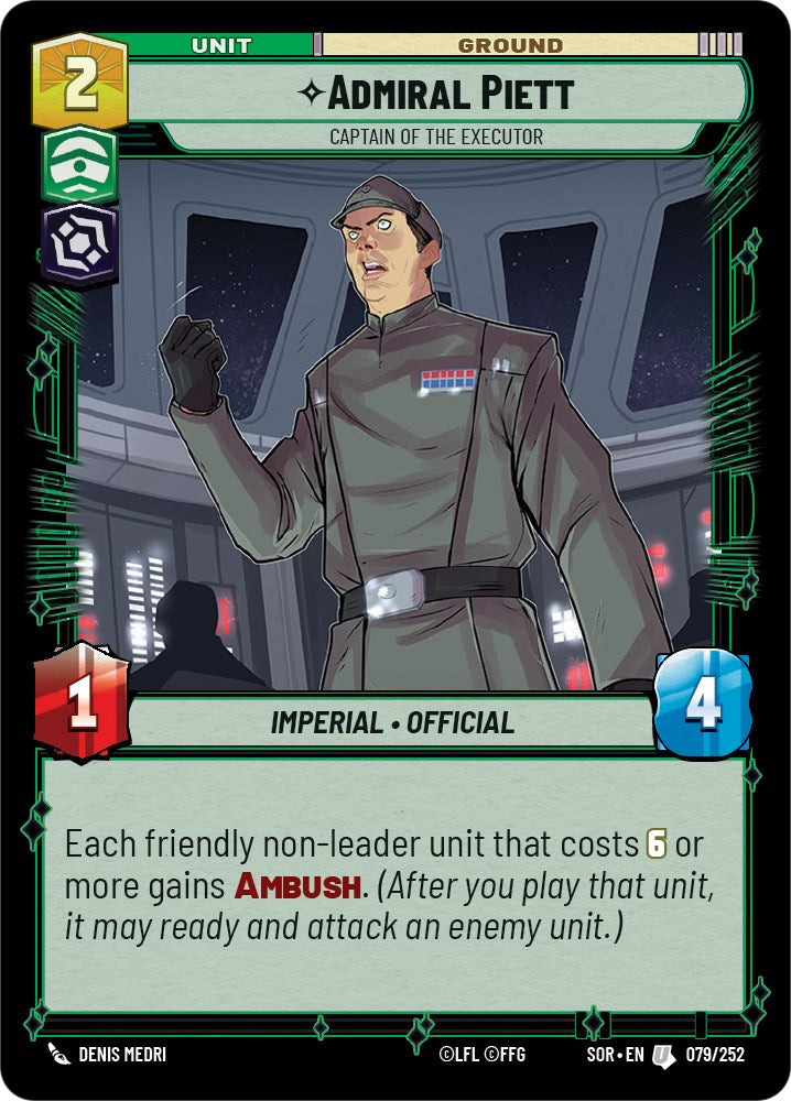 Admiral Piett - Captain of the Executor (079/252) - Spark of Rebellion