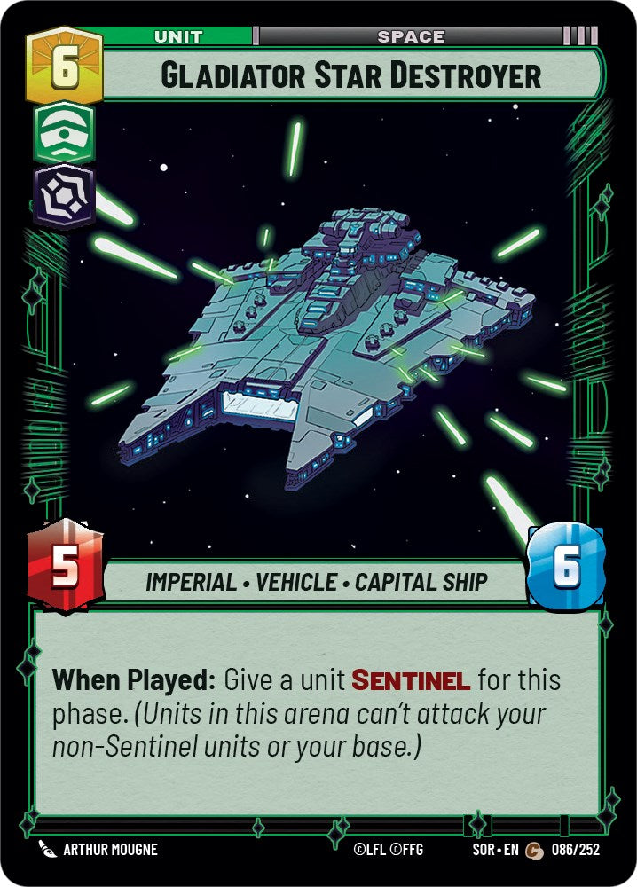Gladiator Star Destroyer (086/252) - Spark of Rebellion Foil