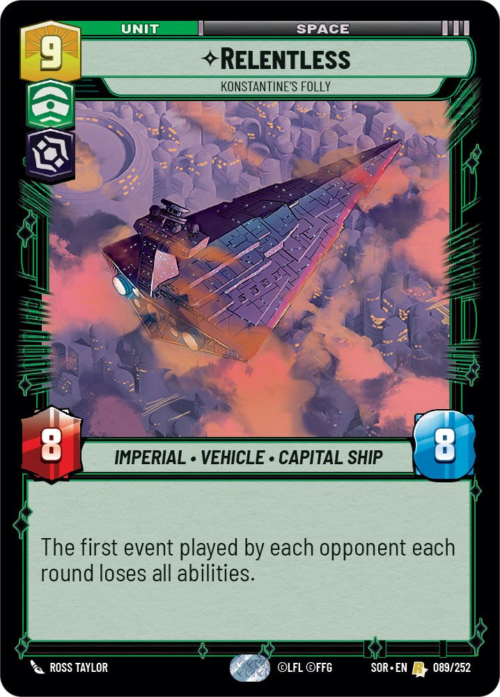Relentless - Konstantine's Folly (089/252) - Spark of Rebellion Foil