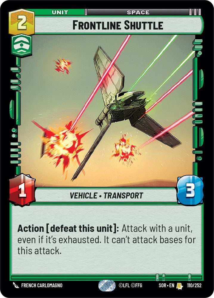 Frontline Shuttle (110/252) - Spark of Rebellion Foil