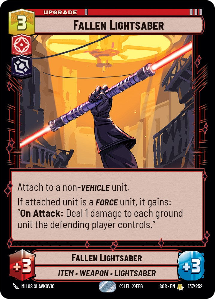 Fallen Lightsaber (137/252) - Spark of Rebellion Foil