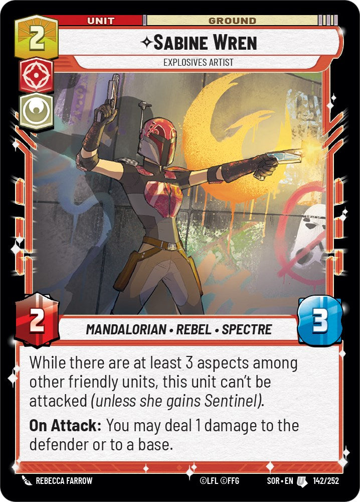Sabine Wren - Explosives Artist (142/252) - Spark of Rebellion Foil