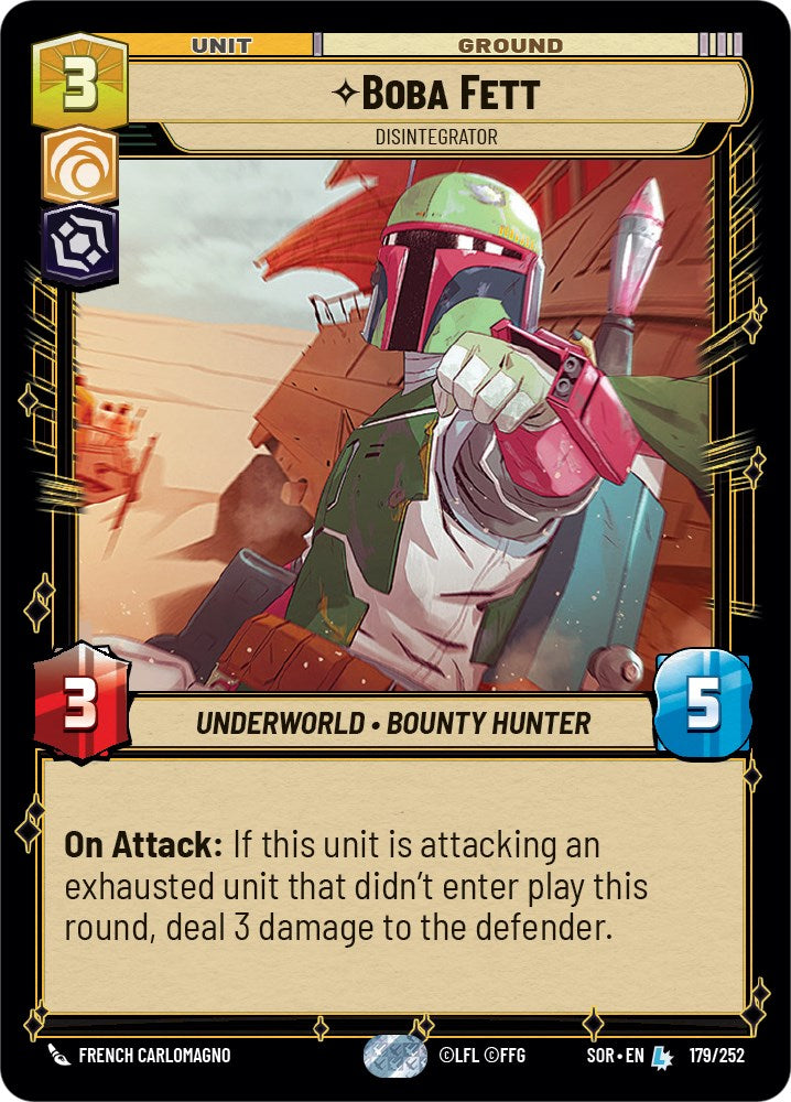 Boba Fett - Disintegrator (179/252) - Spark of Rebellion Foil