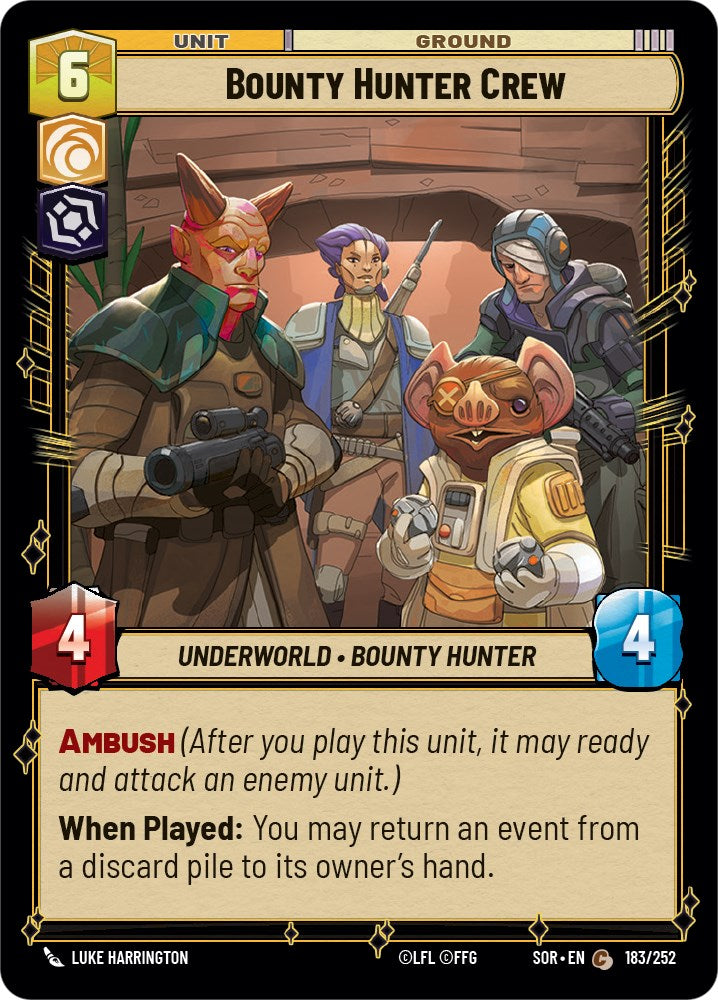 Bounty Hunter Crew (183/252) - Spark of Rebellion Foil