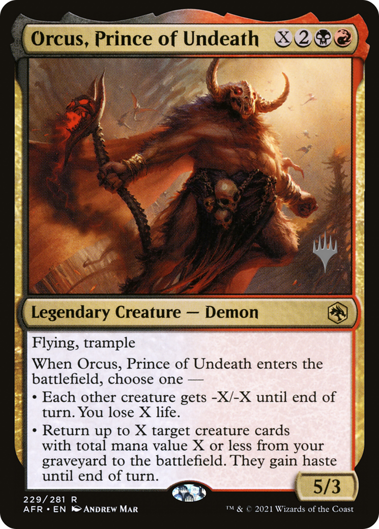 Orcus, Prince of Undeath (PPAFR-229P) - Adventures in the Forgotten Realms Promos Foil