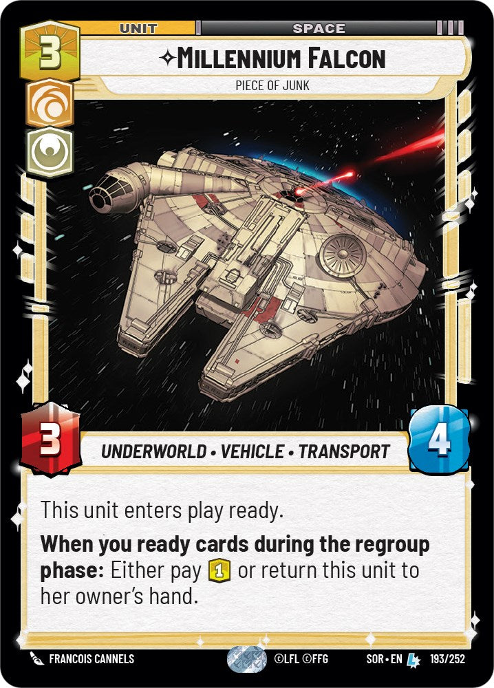 Millennium Falcon - Piece of Junk (193/252) - Spark of Rebellion Foil