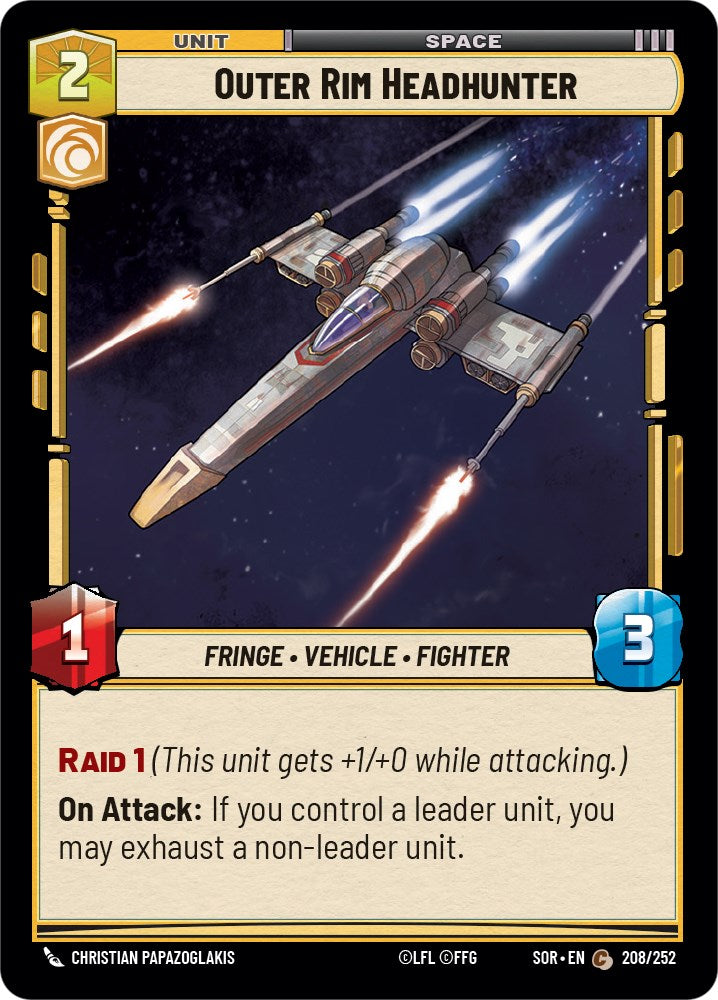 Outer Rim Headhunter (208/252) - Spark of Rebellion Foil