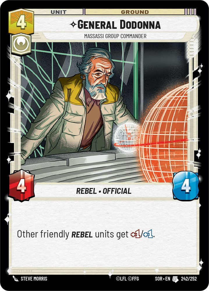 General Dodonna - Massassi Group Commander (242/252) - Spark of Rebellion