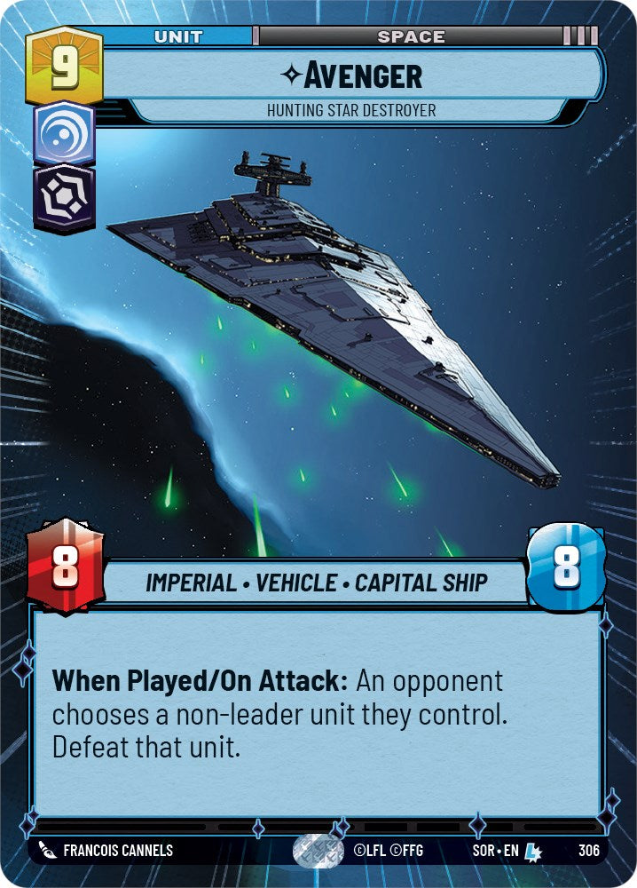 Avenger - Hunting Star Destroyer (Hyperspace) (306) - Spark of Rebellion Foil