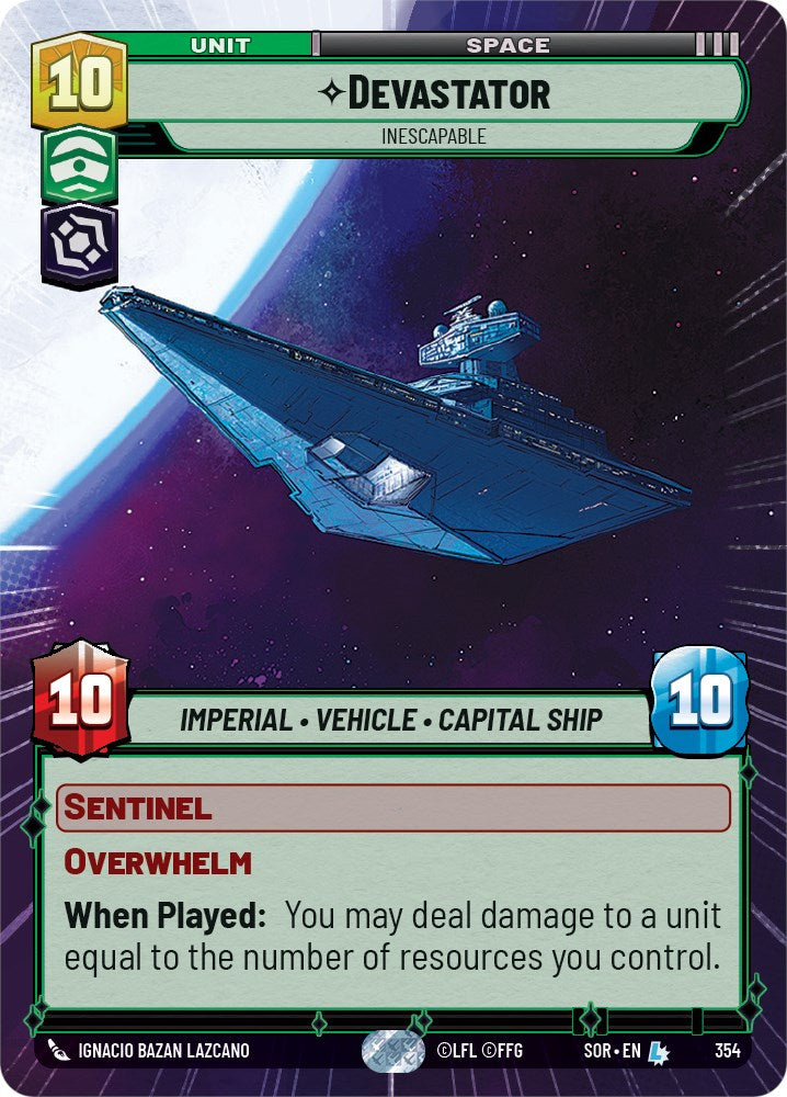 Devastator - Inescapable (Hyperspace) (354) - Spark of Rebellion Foil