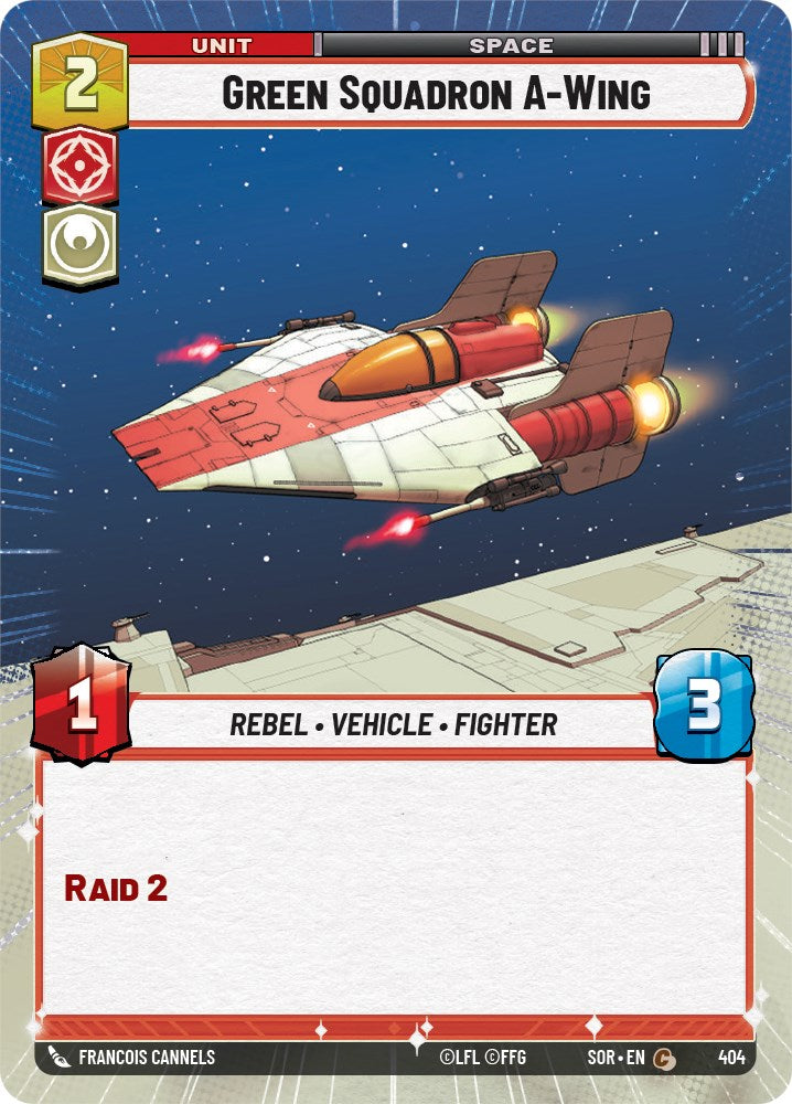 Green Squadron A-Wing (Hyperspace) (404) - Spark of Rebellion Foil