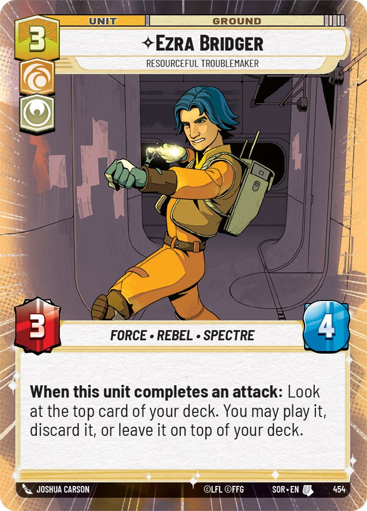 Ezra Bridger - Resourceful Troublemaker (Hyperspace) (454) - Spark of Rebellion Foil