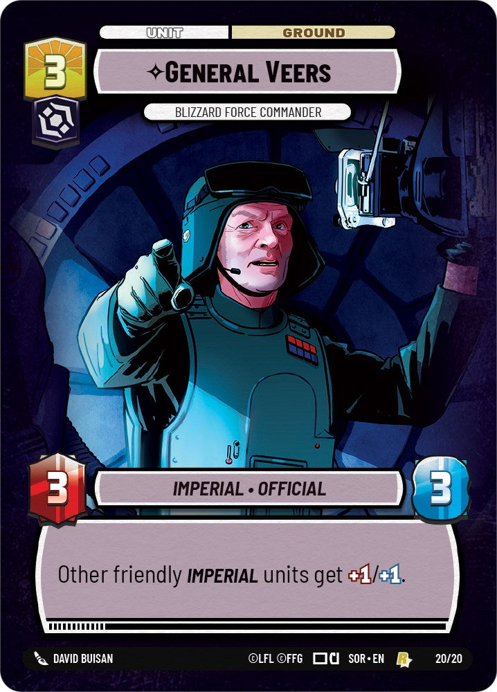 General Veers - Blizzard Force Commander (20/20) - Spark of Rebellion Weekly Play Promos