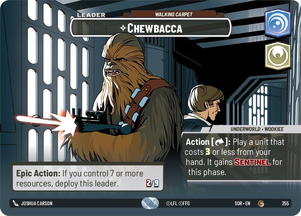 Chewbacca - Walking Carpet (Showcase) (255) - Spark of Rebellion Foil